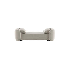 Flannel-Upholstered Wooden Bedroom Bench