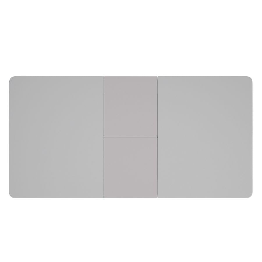 Warm Grey Extension Dining Table with Glass Top
