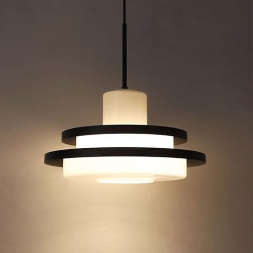 Layered Glass Pendant Light with Adjustable Height
