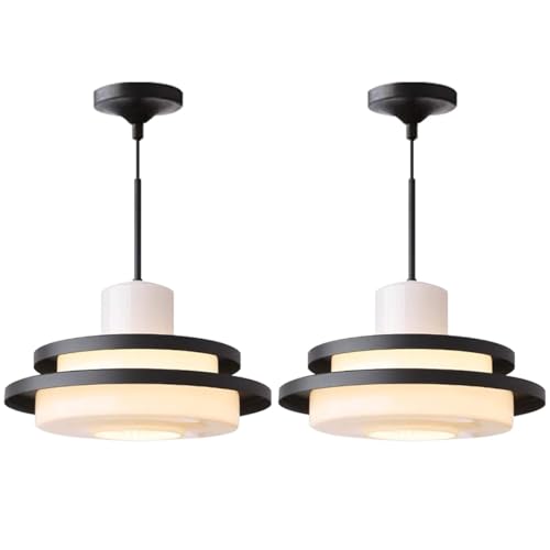 Layered Glass Pendant Light with Adjustable Height