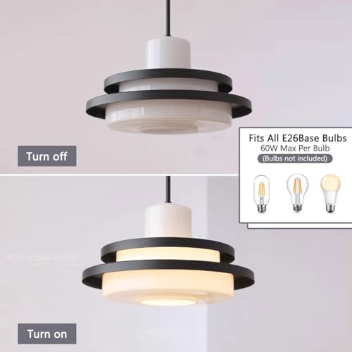 Layered Glass Pendant Light with Adjustable Height