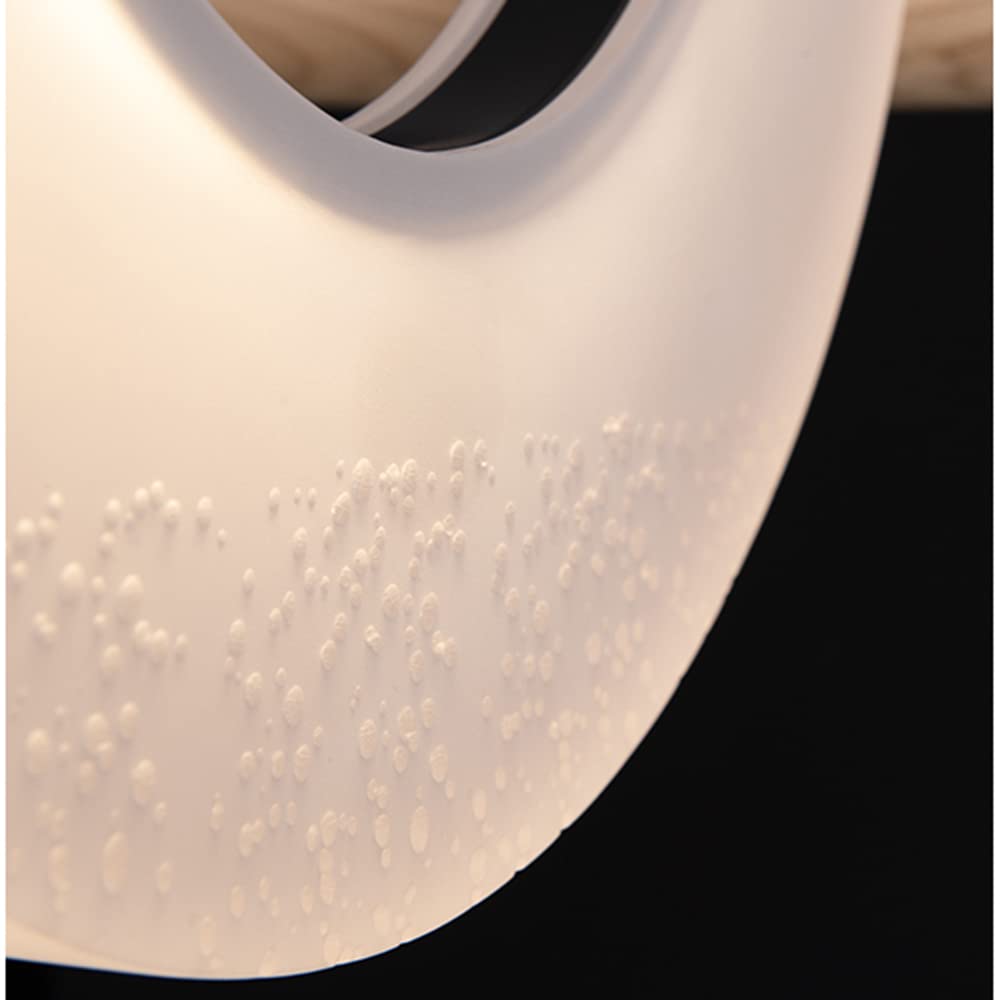 Wood and Metal LED Chandelier, 80 cm Diameter