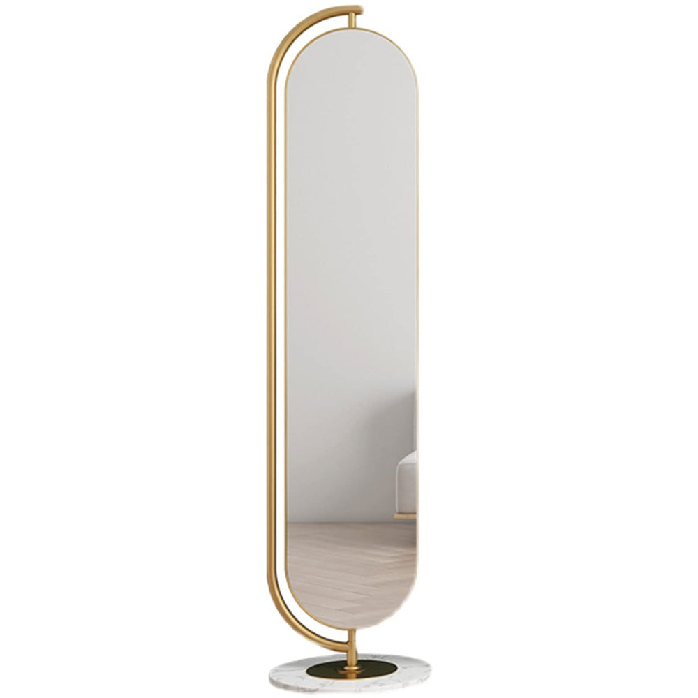 Rotating Full-Length Floor Mirror with Clothes Rail