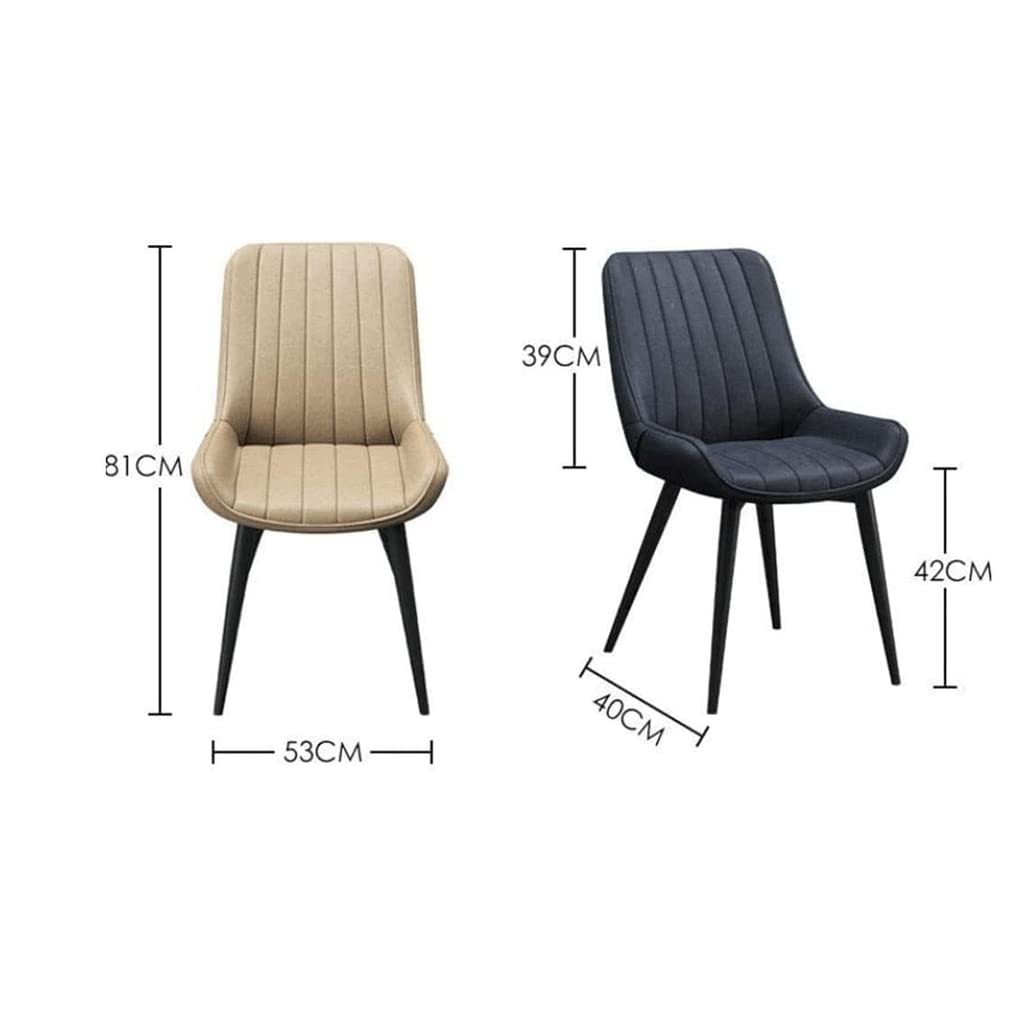 PU-Upholstered Metal-Leg Dining Chairs, Set of Four