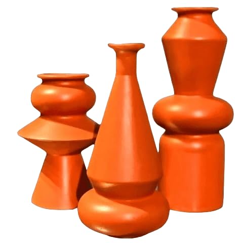 Matte Geometric Ceramic Decorative Vase
