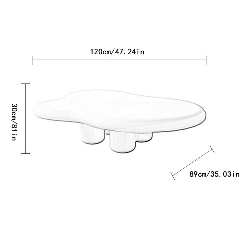 Sculptural Fiberglass Coffee Table, 120 x 89 x 30 cm