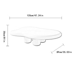 Sculptural Fiberglass Coffee Table, 120 x 89 x 30 cm