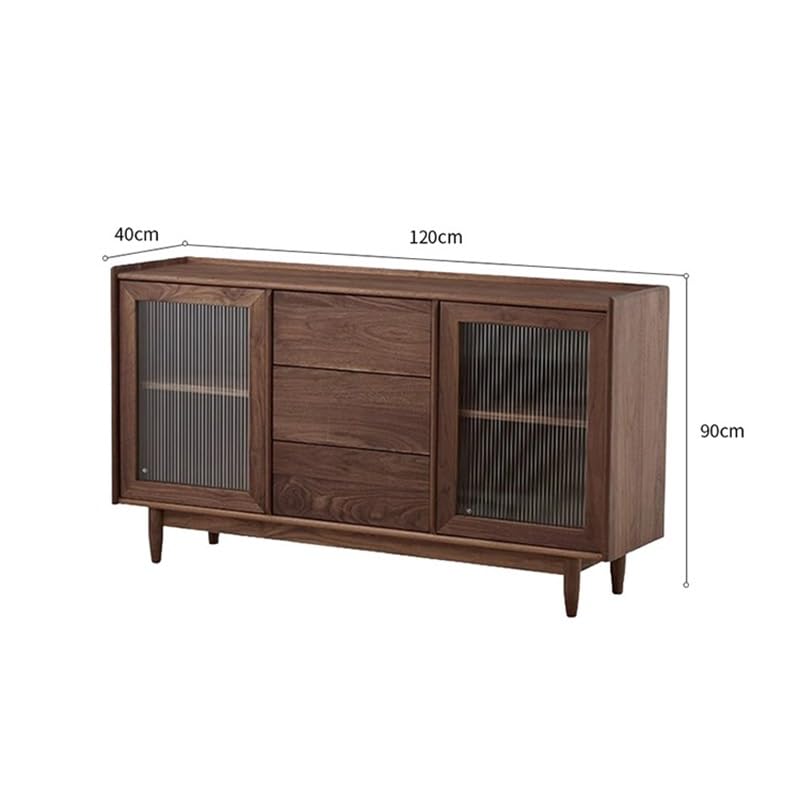 Solid Wood Sideboard with Display Top
