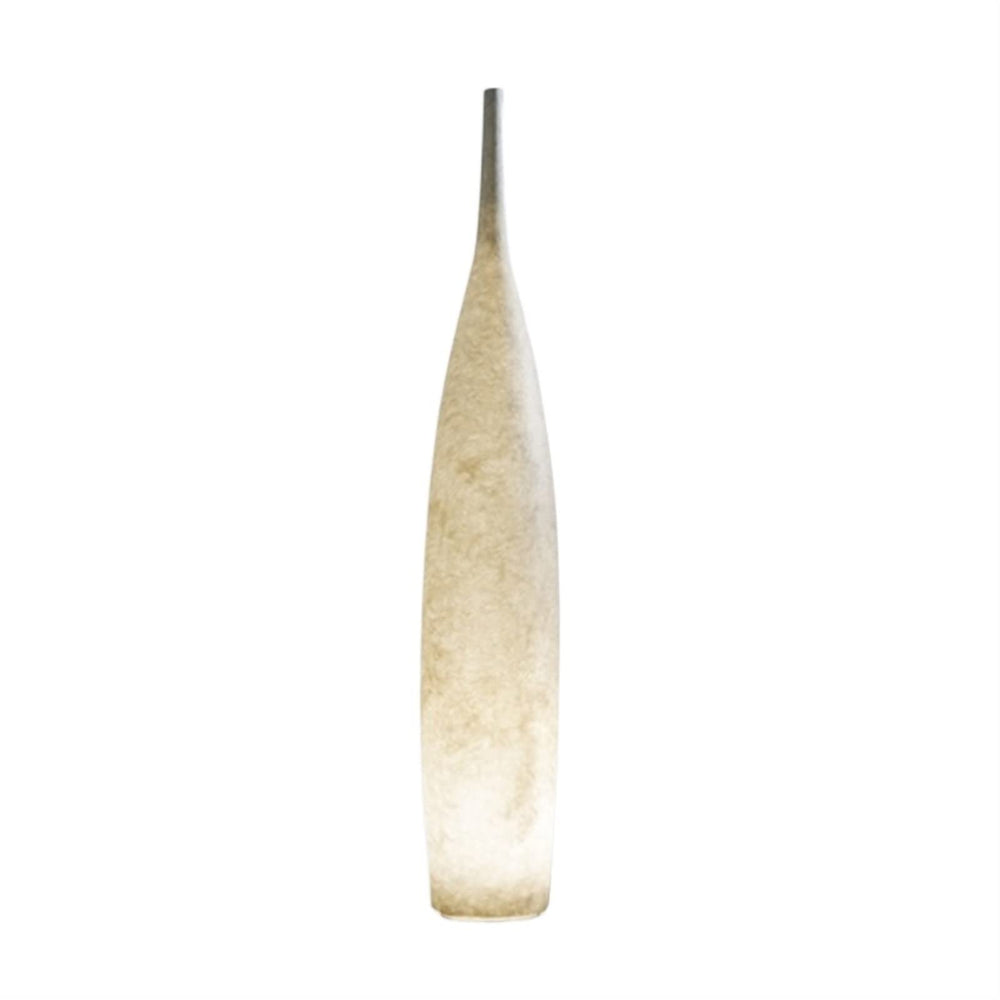 White Vase-Shaped Resin Floor Lamp with Remote