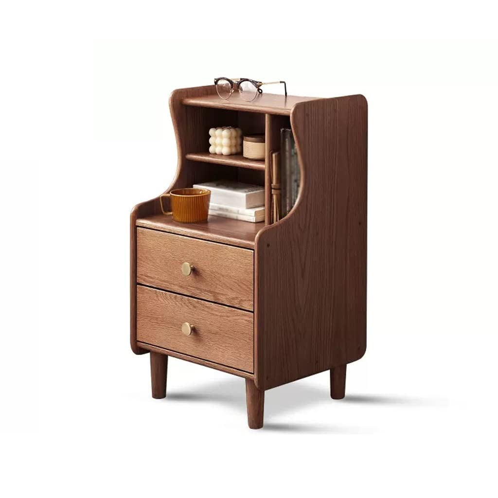 Wooden Two-Drawer Nightstand, 40 x 35 x 67.5 cm