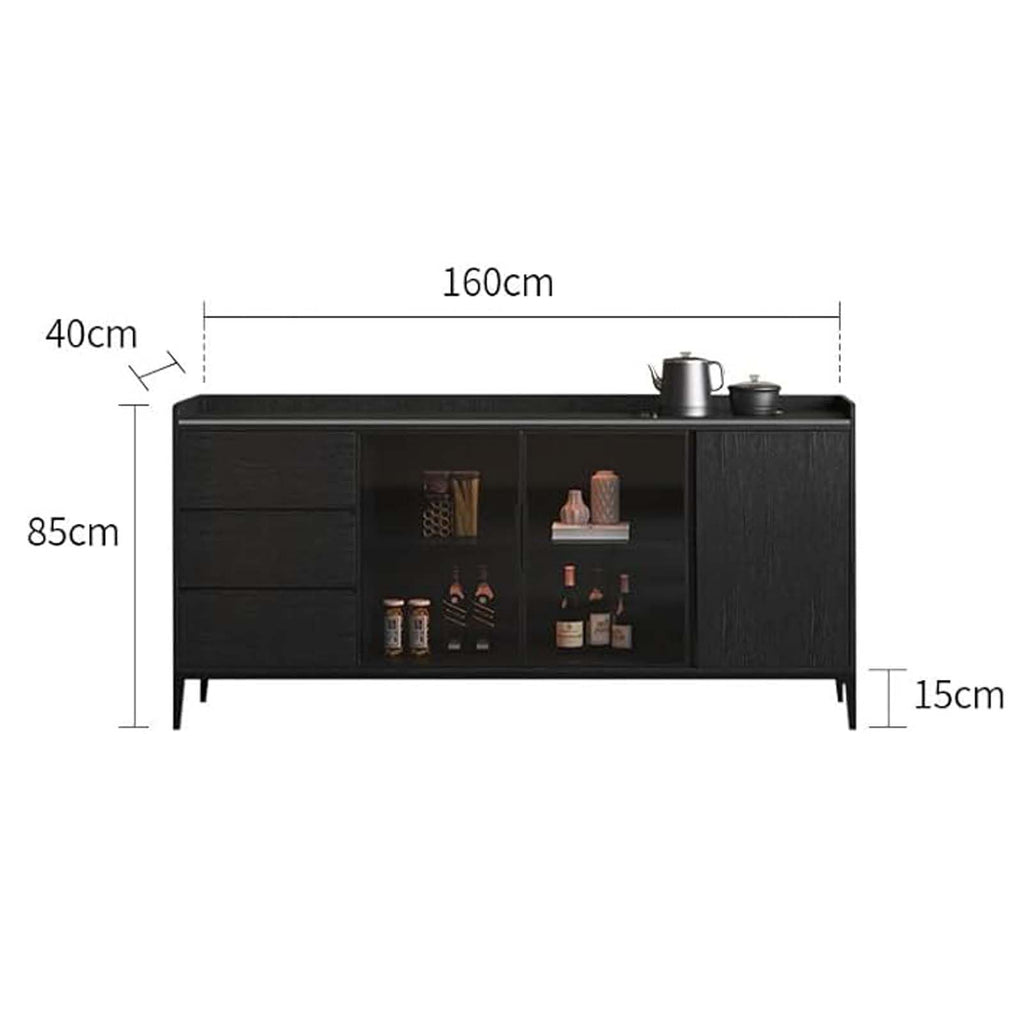 Wooden Open-Storage Sideboard and Console