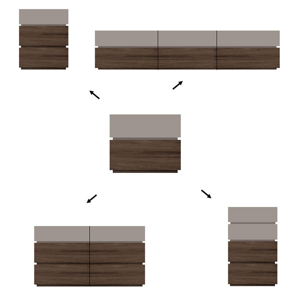 Wood-Based Drawer Chest with Metal Slides