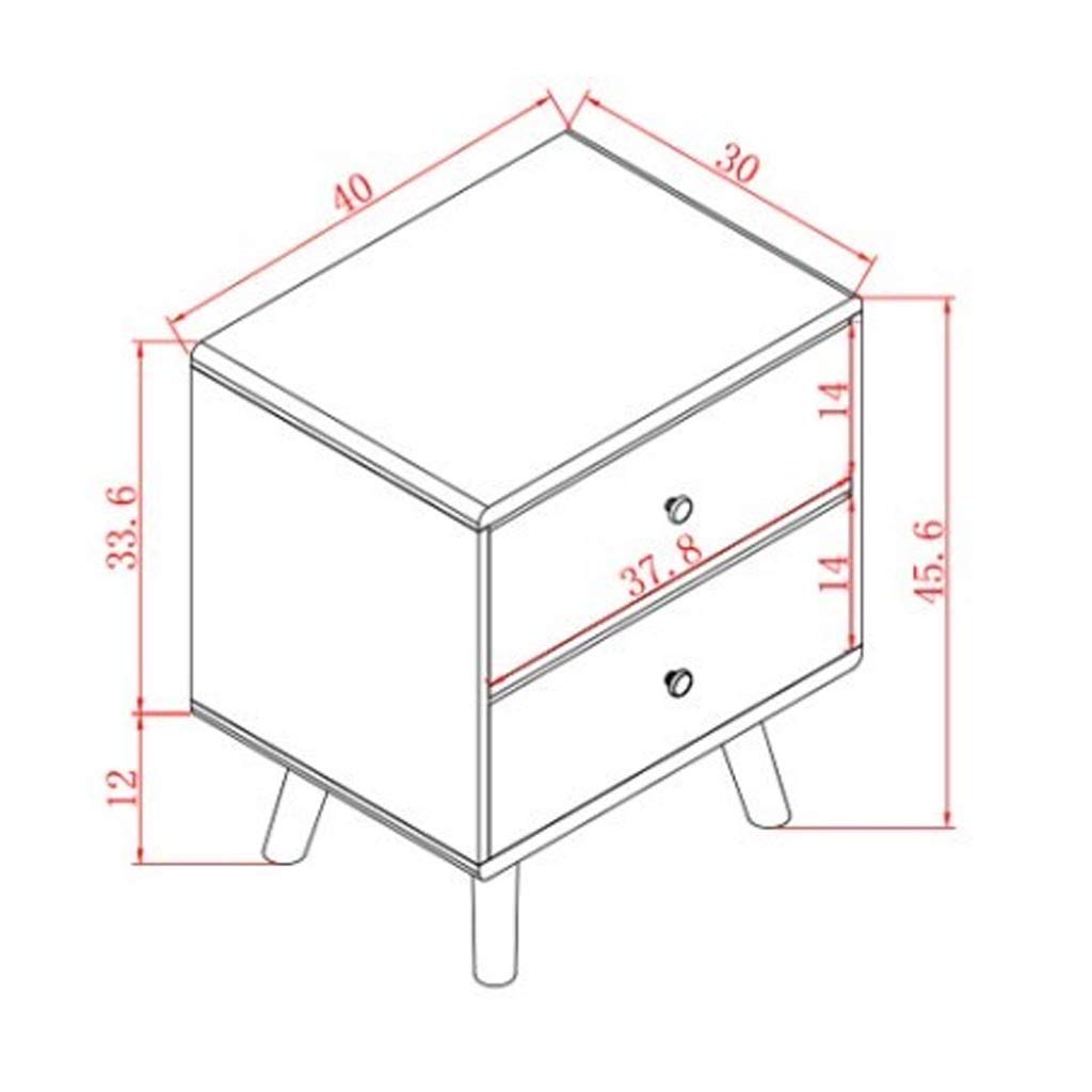 White Two-Drawer Nightstands, Set of Two