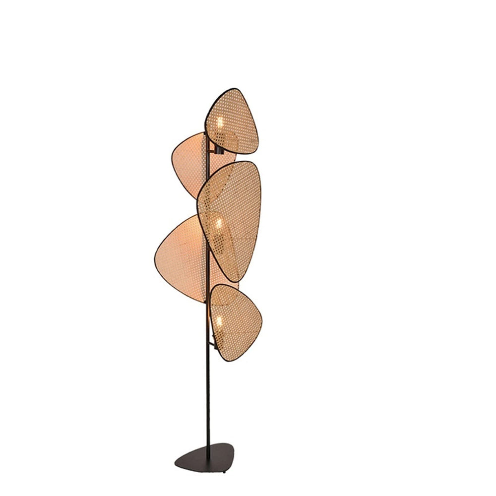 Woven-Style Floor Lamp with Remote Control