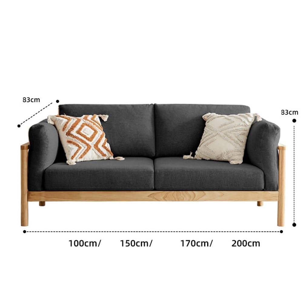 Upholstered Loveseat with Wooden Legs