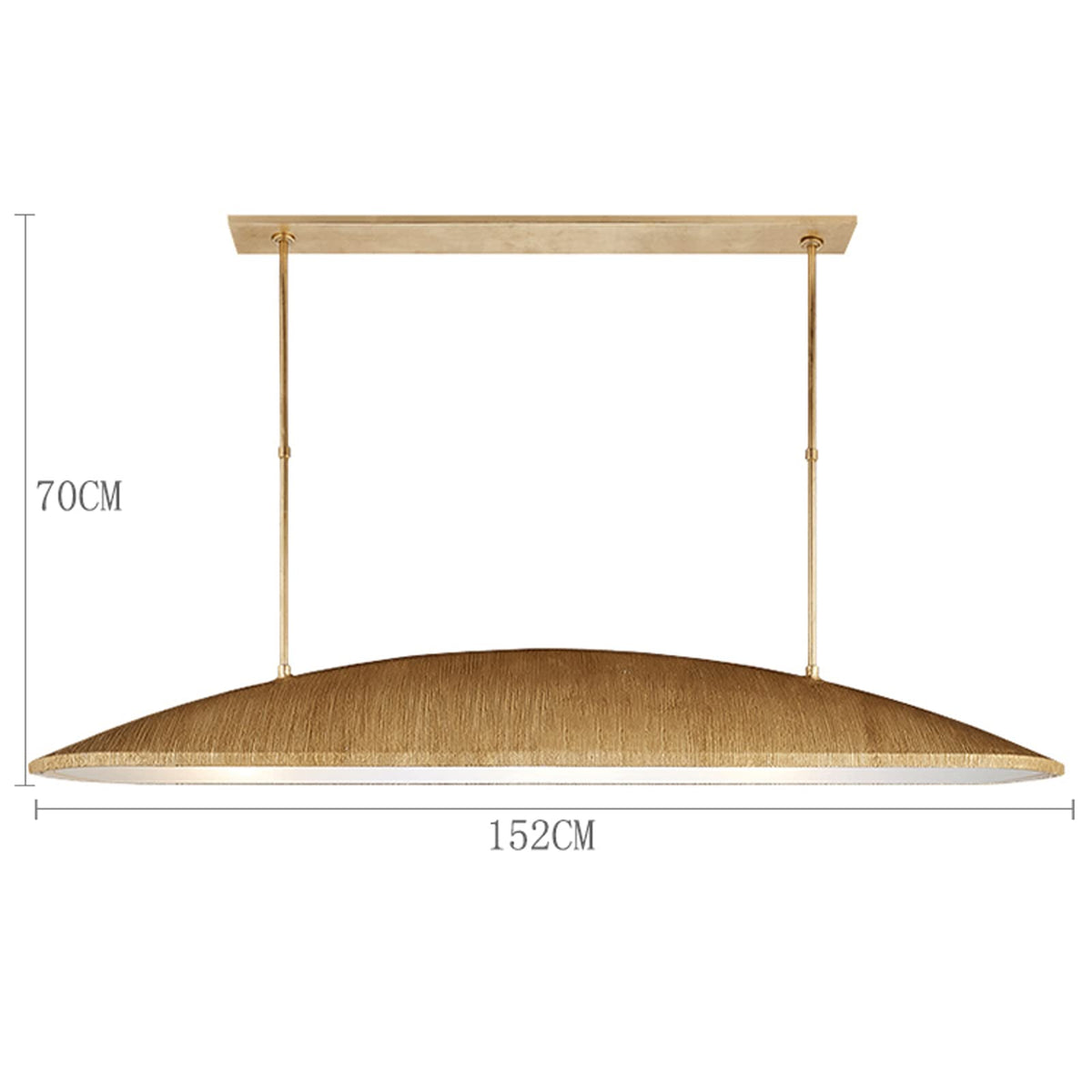 Retro Copper-Tone Chandelier, 152 x 70 cm