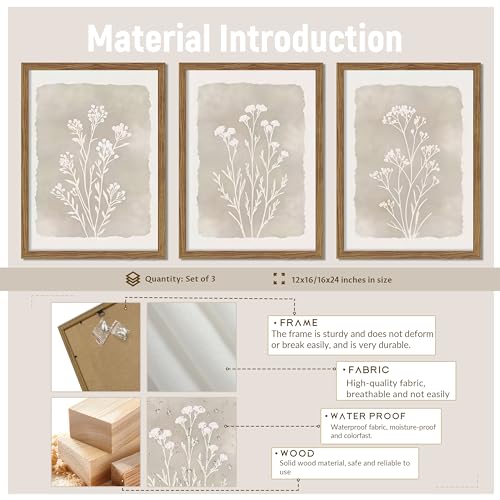 Floral Wall Art Set of Three