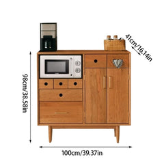 Wooden Buffet Cabinet with Drawers, 100 cm Wide