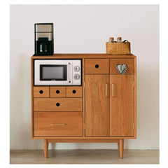 Wooden Buffet Cabinet with Drawers, 100 cm Wide