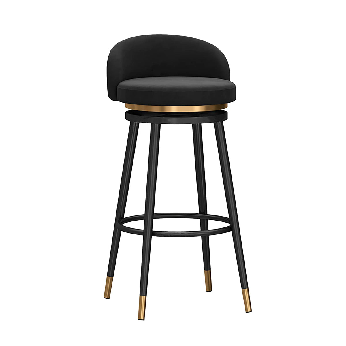 Velvet Swivel Bar Stools, 75 cm Seat Height