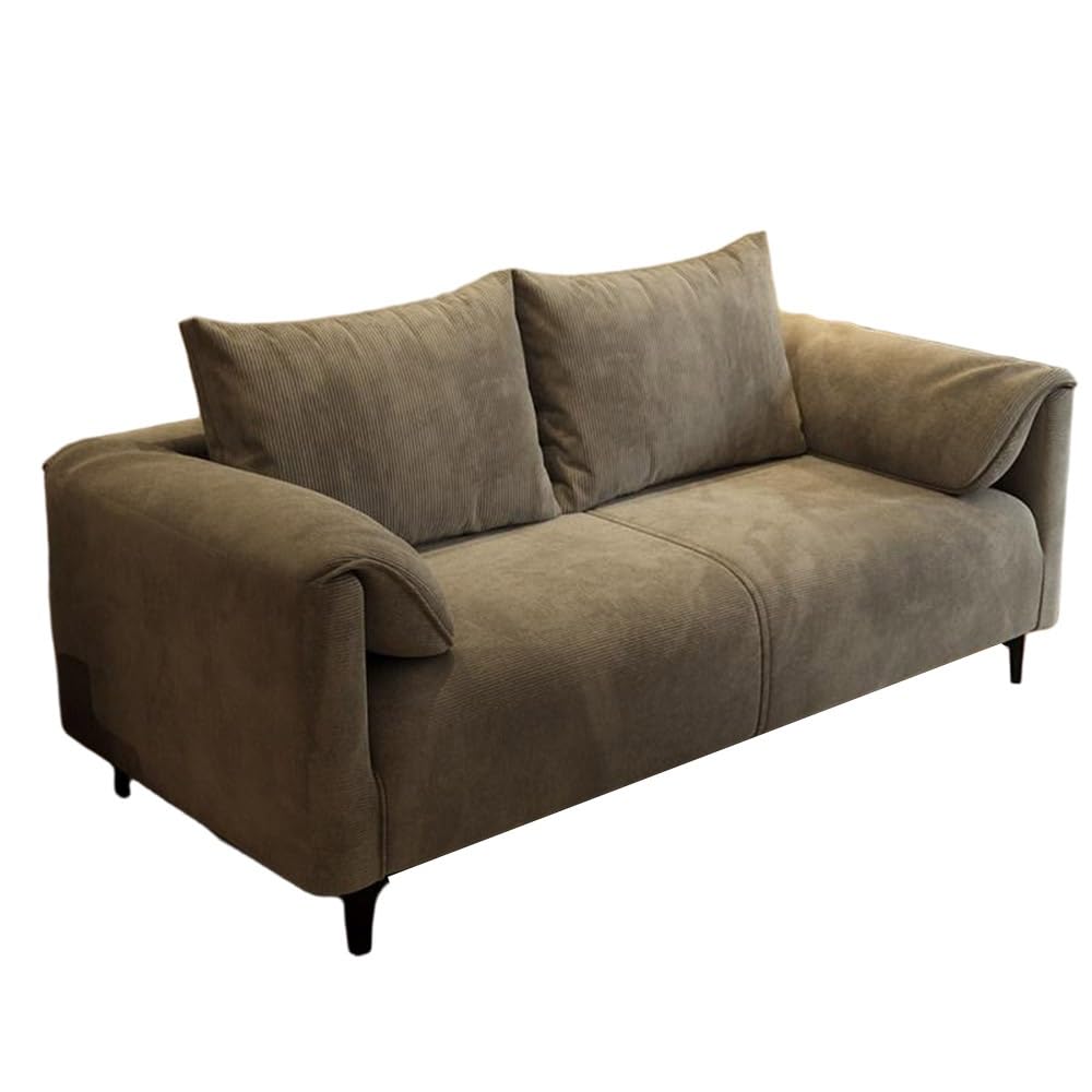 Corduroy Upholstered Seating with Tapered Metal Legs