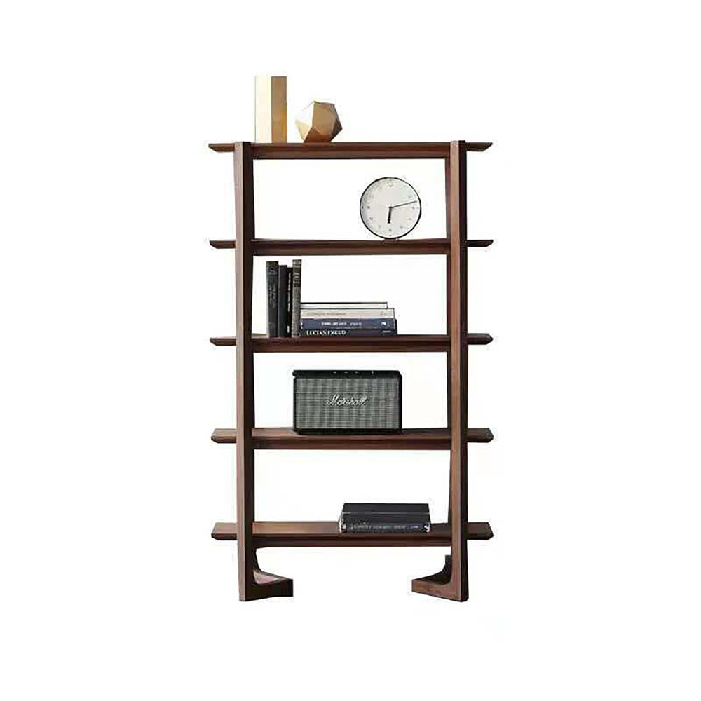 Open Multi-Tier Wooden Bookcase and Room Divider