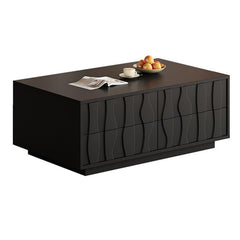 Wavy-Panel Media Console with Concealed Storage
