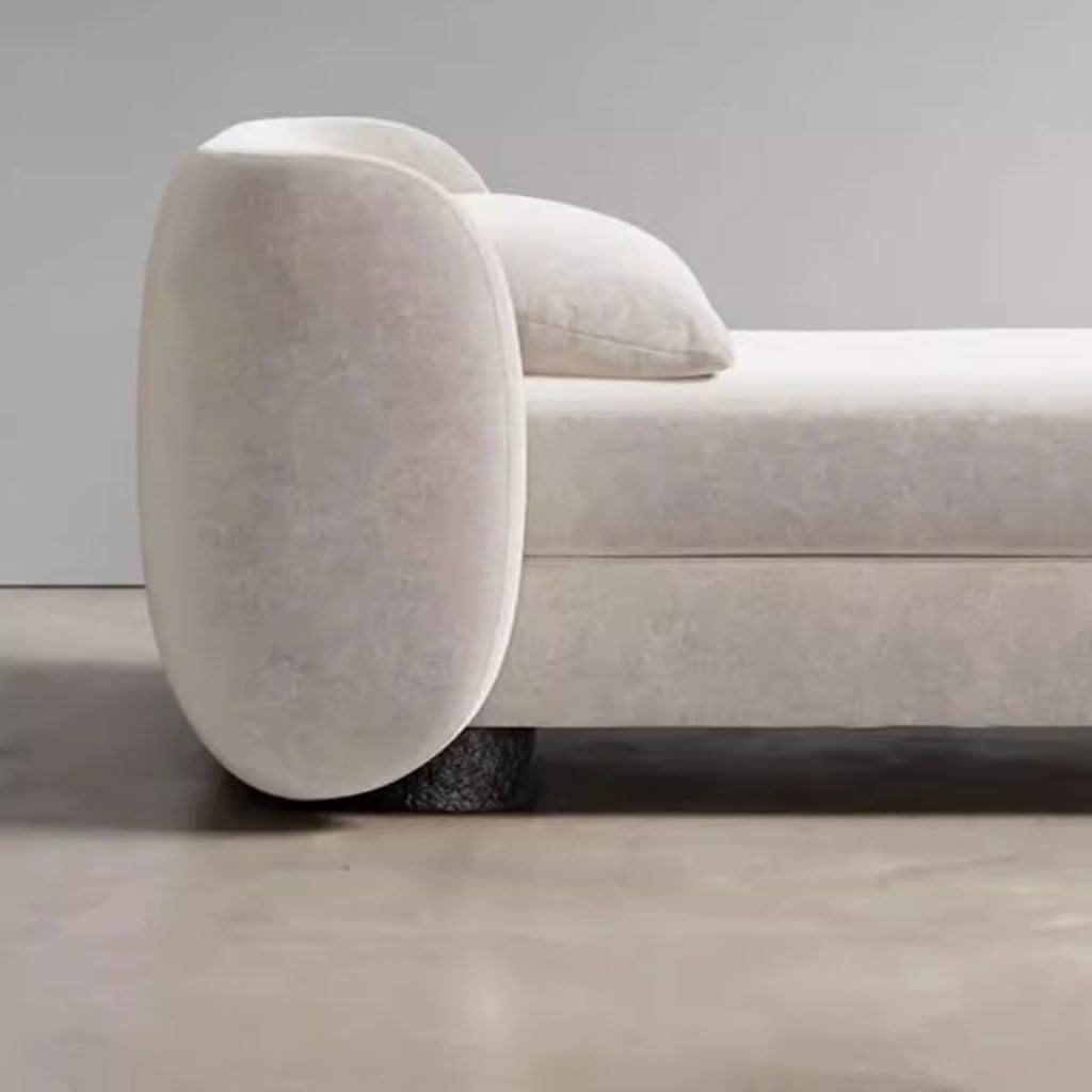 Flannel-Upholstered Wooden Bedroom Bench