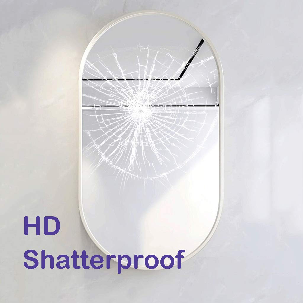 Black Aluminum-Frame Wall Mirror, 50 x 70 cm