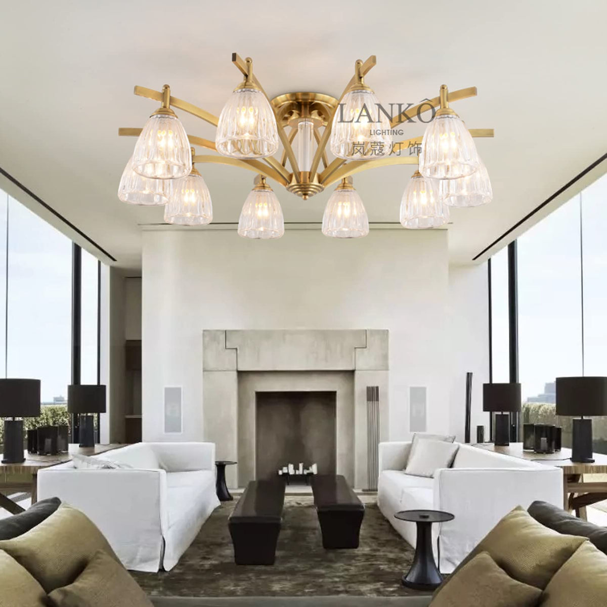 Indoor Chandelier, 87 x 32 cm