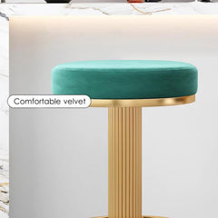 Swivel Bar Stool with Backrest and Footrest