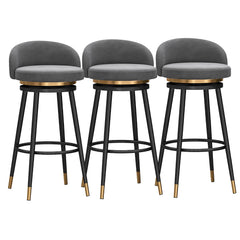 Velvet Swivel Bar Stools, 75 cm Seat Height