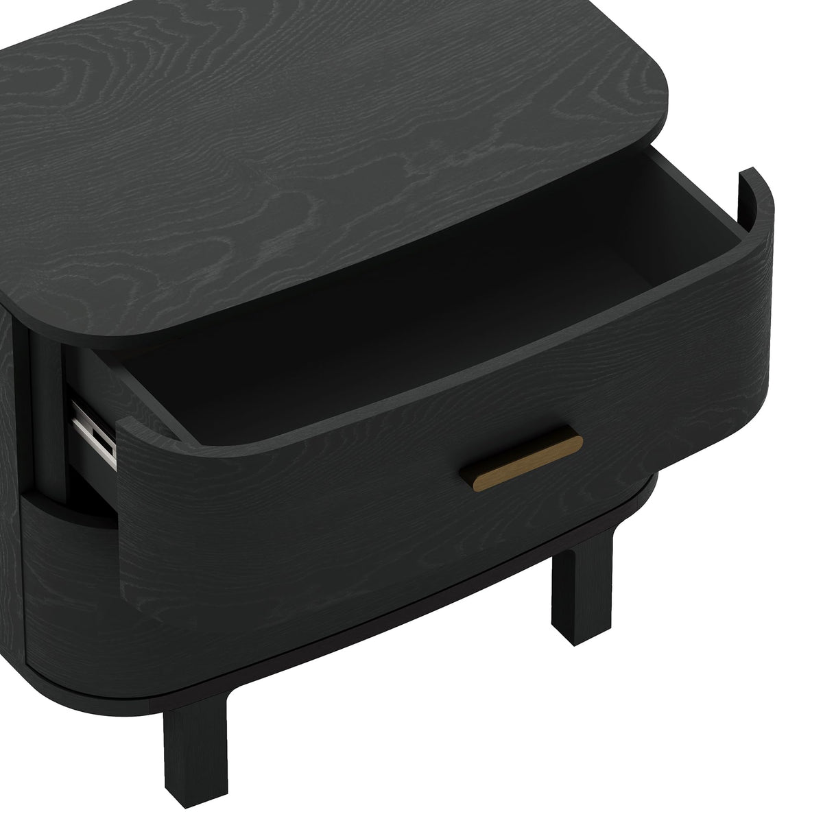 Solid Wood Nightstand with Two Soft-Close Drawers