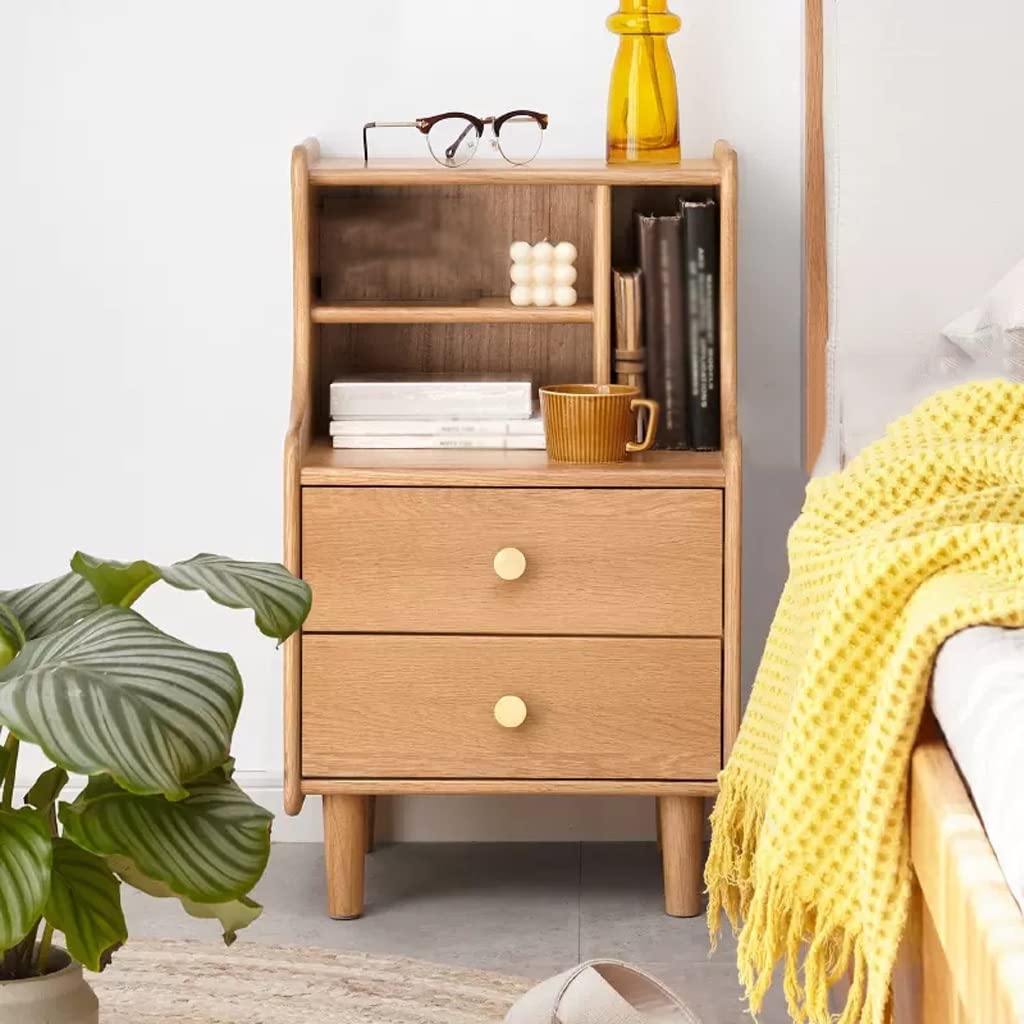 Wooden Two-Drawer Nightstand, 40 x 35 x 67.5 cm
