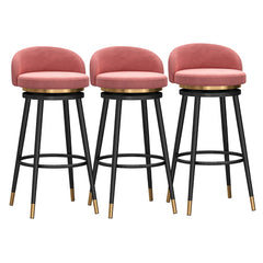 Velvet Swivel Bar Stools, 75 cm Seat Height