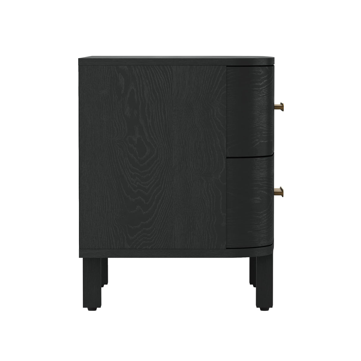Solid Wood Nightstand with Two Soft-Close Drawers