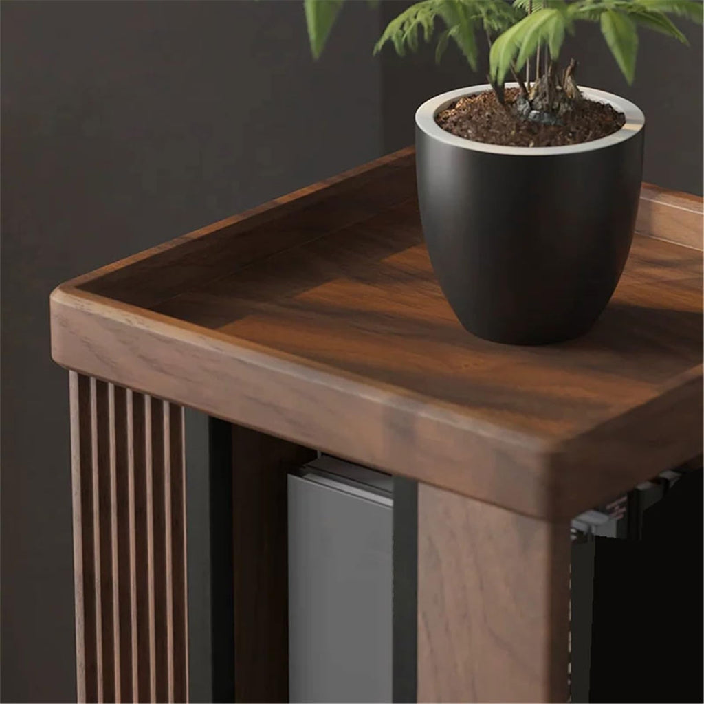 Mobile Wooden Display Bookcase, 40 x 40 x 106 cm