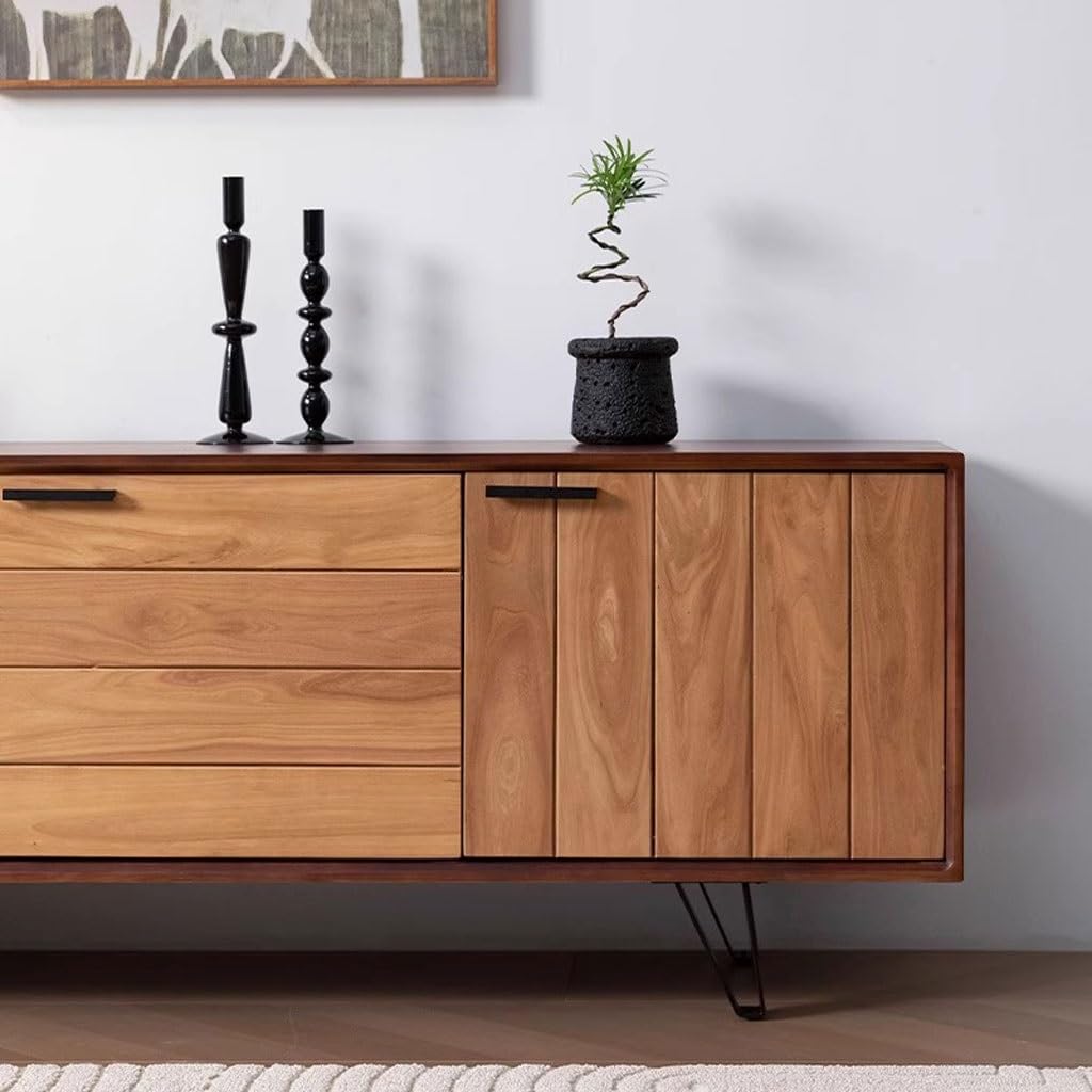 Elm Media Console with Drawers and Cabinets