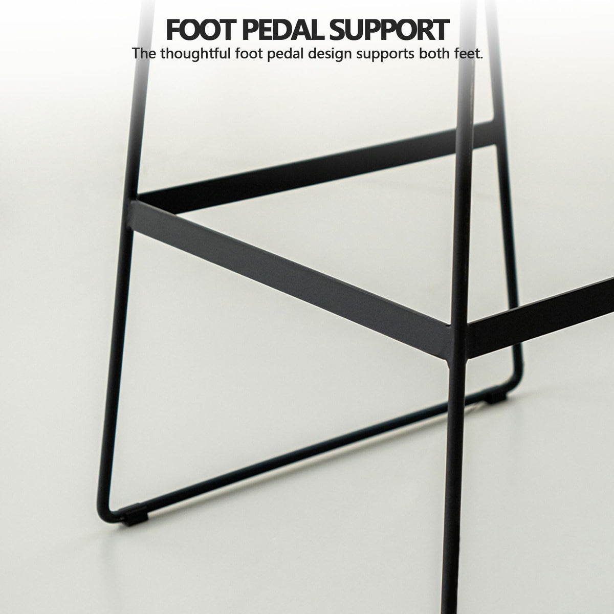Padded Bar Stool with Metal Legs and Footrest