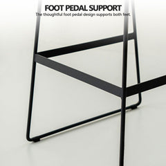 Padded Bar Stool with Metal Legs and Footrest