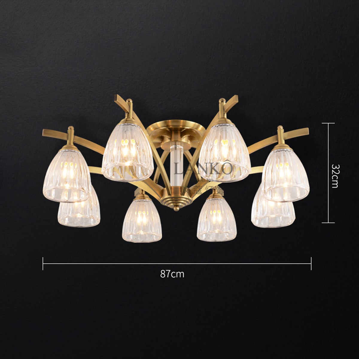 Indoor Chandelier, 87 x 32 cm
