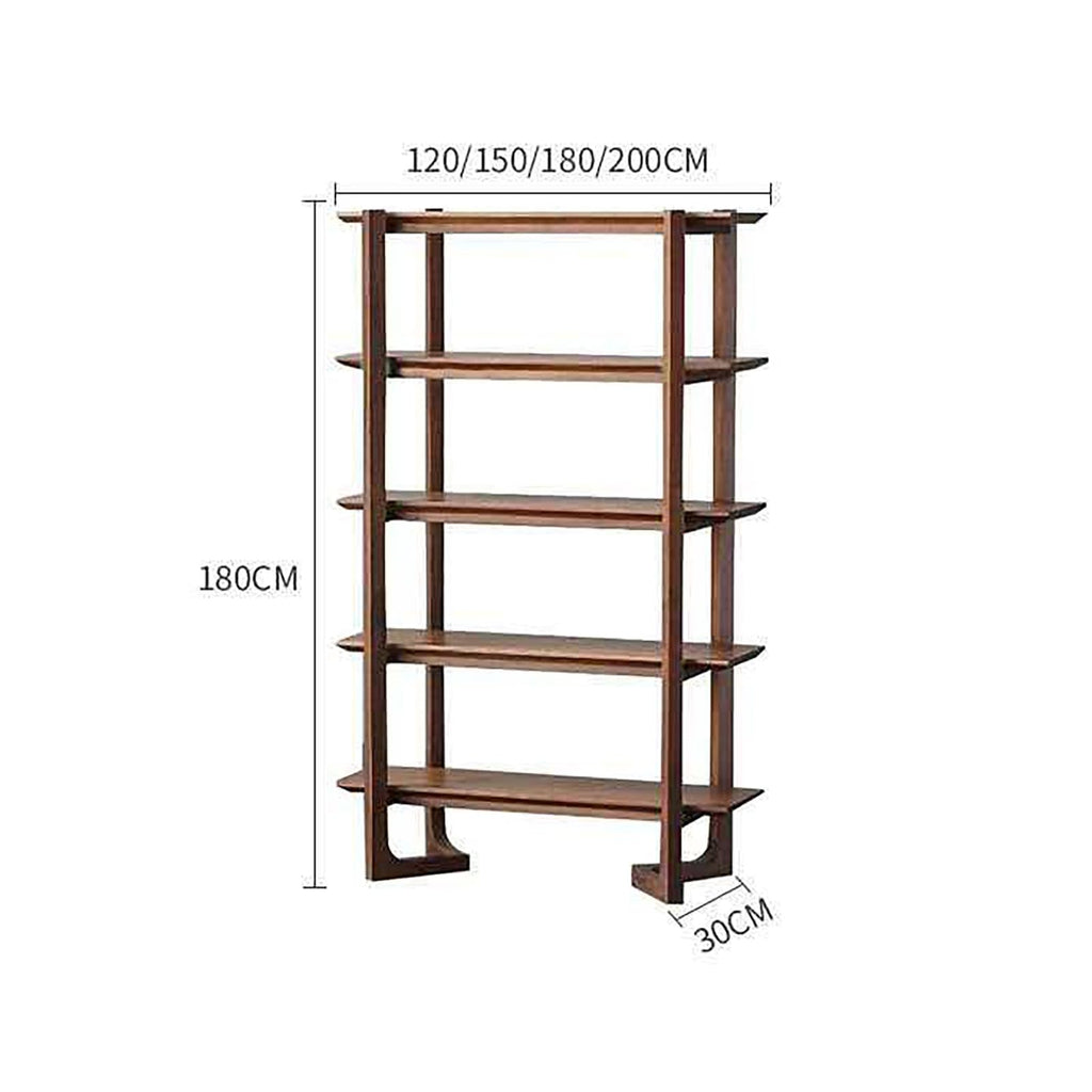 Open Multi-Tier Wooden Bookcase and Room Divider