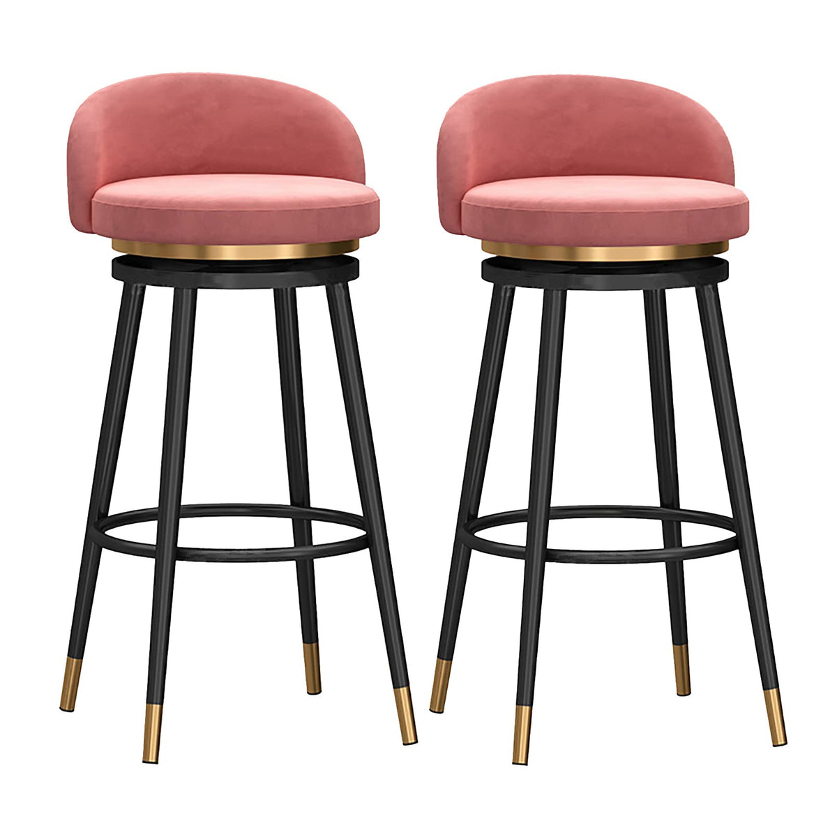 Velvet Swivel Bar Stools, 75 cm Seat Height