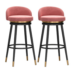 Velvet Swivel Bar Stools, 75 cm Seat Height