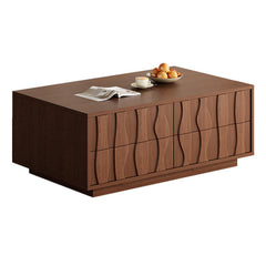 Wavy-Panel Media Console with Concealed Storage