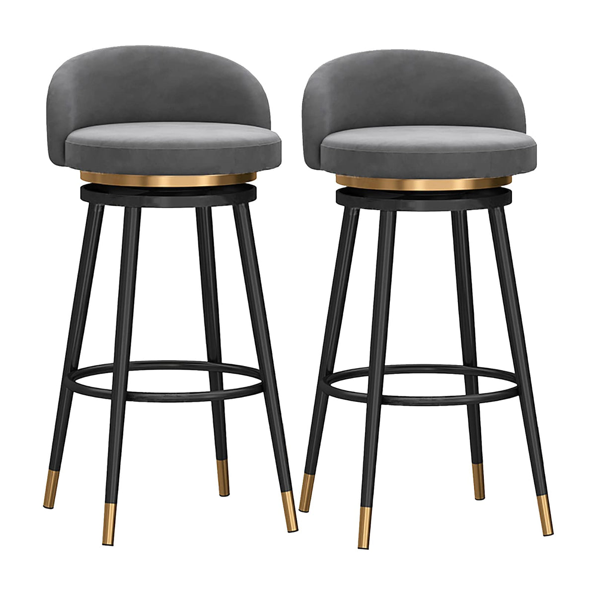Velvet Swivel Bar Stools, 75 cm Seat Height