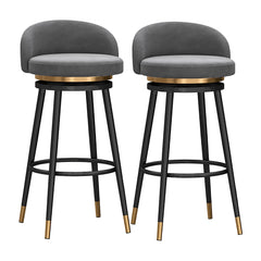 Velvet Swivel Bar Stools, 75 cm Seat Height