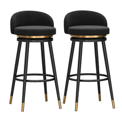 Velvet Swivel Bar Stools, 75 cm Seat Height