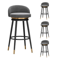 Velvet Swivel Bar Stools, 75 cm Seat Height