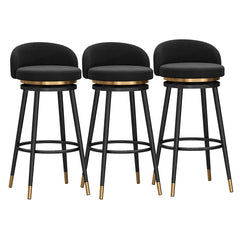 Velvet Swivel Bar Stools, 75 cm Seat Height